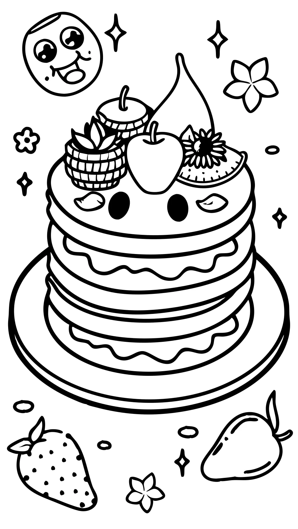 pancake coloring page